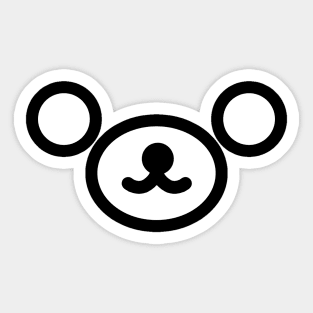 Kawaii Cute Face - Dark Sticker